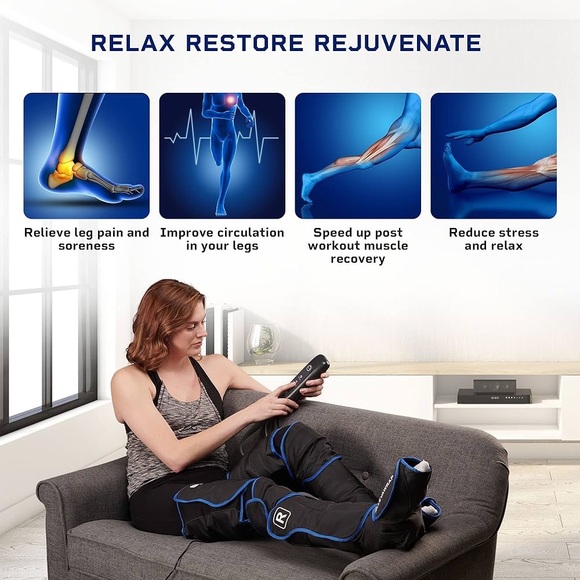 LifePro AllevaWrap Air Compression Leg Massager with Heat - Picture 7 of 9